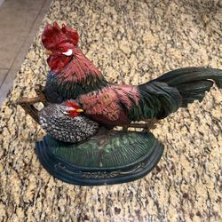 Antique Rooster Door Stop (metal)