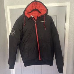 Nike Lebron James Mens Diamond Collection Jacket Coat Black Red Sz L