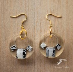 Ring Shaped Resin Earrings