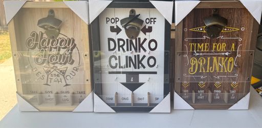 Bottle opener Drinko Clinko games size 8x12 10.00 each