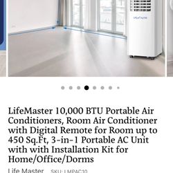 Lifemaster Portable Ac Unit 10,000 BTU