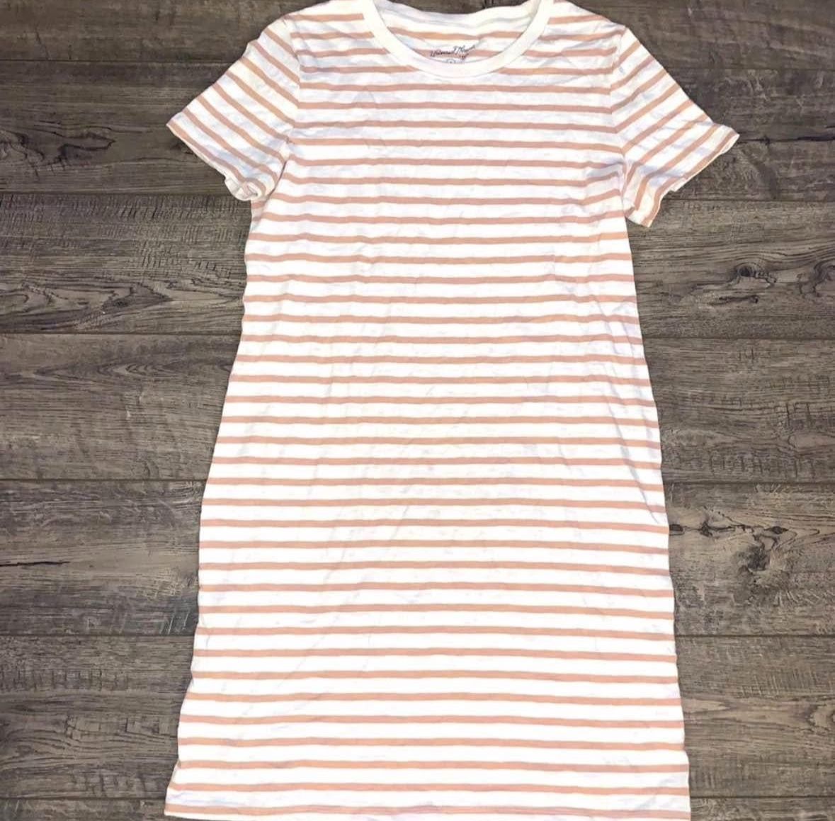 Universal Threads Stripe Short Sleeve T-shirt Dress