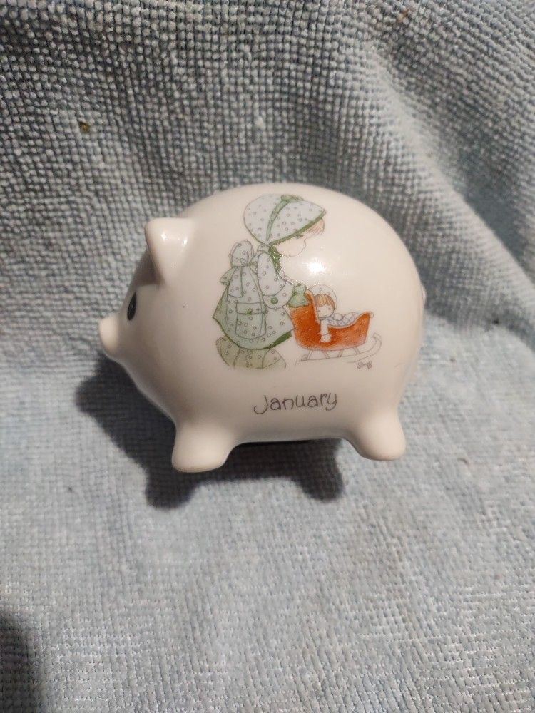 Precious Moments January Piggy Bank