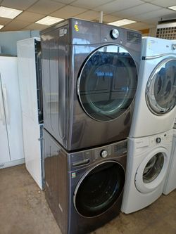 LG THINQ FRONT LOAD WASHER AND ELECTRIC DRYER SET