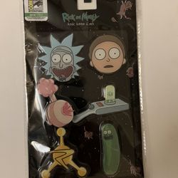 Brand New: Rick and Morty Acrylic Button 6 Pack SDCC Exclusive (2018) 