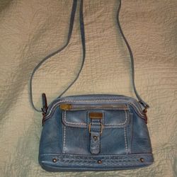 Blue Purse With Adjustable Strap