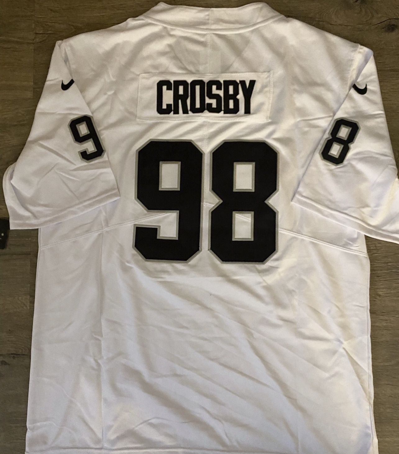 Raiders Crosby 98 White  jersey mens M L XXL XXXL 2X 3X