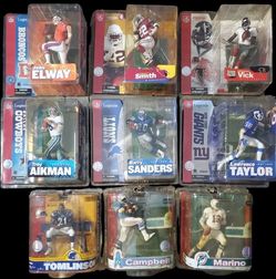 NFL Collectible McFarlane Sports Figurines - Lot of 9