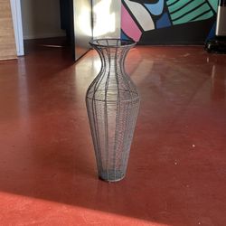 Handmade Vintage Wire Mesh Vase 