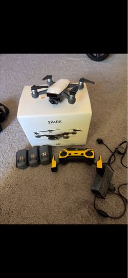 DJI Spark Drone with Controller and Batteries