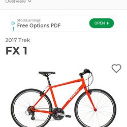 2017 Trek FX1 mountain bike