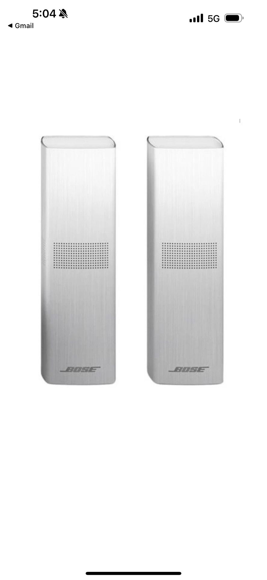 Bose - Surround Speakers 700 120-Watt Wireless Satellite Bookshelf Speakers (Pair) - White