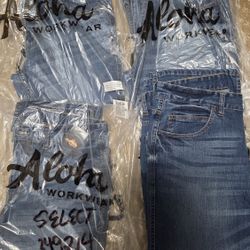 (4) Brand New FR Stretch Denim Blue Jeans 32x30 