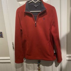 Ladies Large Brooks Brothers Maroon Fleece Pullover