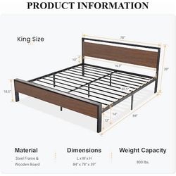 FREE 🎁 with purchase- New King Bed Frame