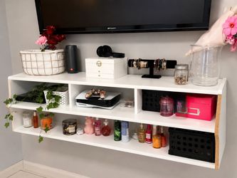 White Tv Shelf