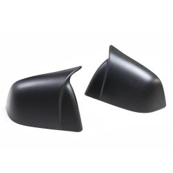 Brand New 2020-2024 Tesla Model Y Matte Real Carbon Fiber M Style Car Side Mirror Add On Cover Caps