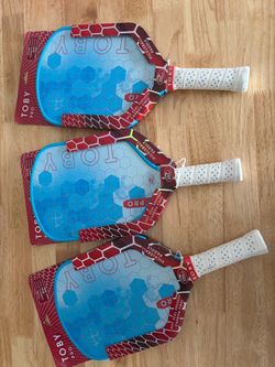 Toby Pro Carbon Fibre Pickleball Paddles - 3 available, sold each or as a set- New never used