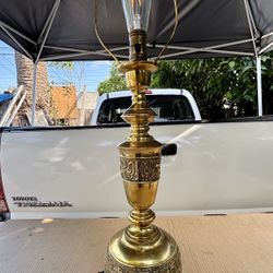 Vintage Torii Japanese 30” Brass Table Lamp