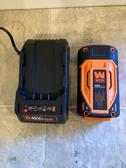 Electric chainsaw & blower 1 40V battery and charger