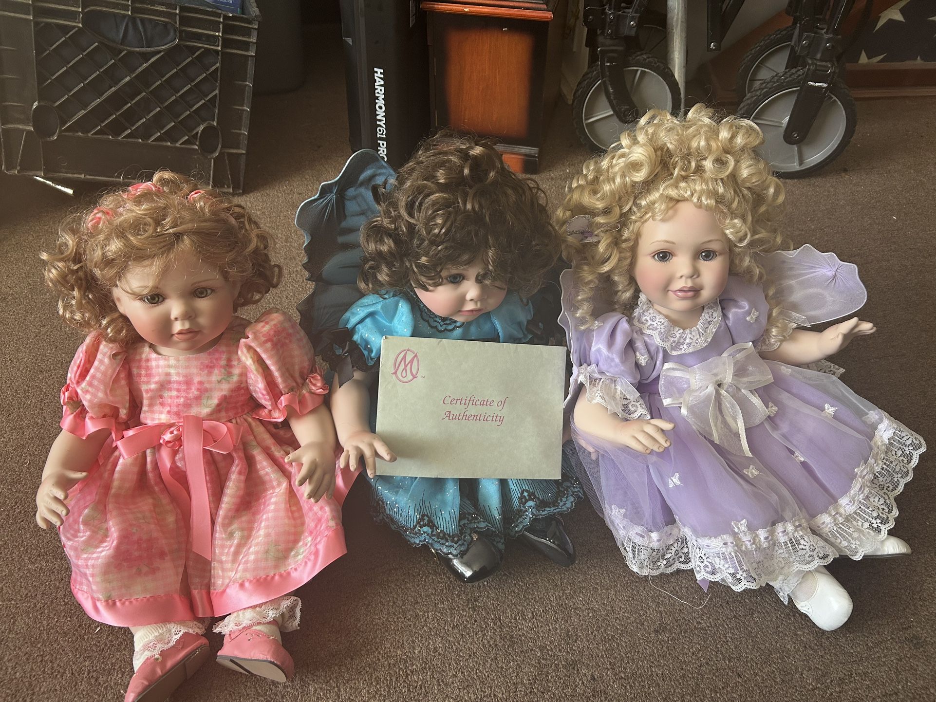 3 Porcelain dolls