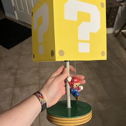 Jumping Super Mario Bros Question Block Desk Lamp
