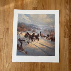 G. Harvey Focus In The Family “Building Memories “ Limited Edition Lithograph Signed 1990 COA #5685 Size 22.25x25.5