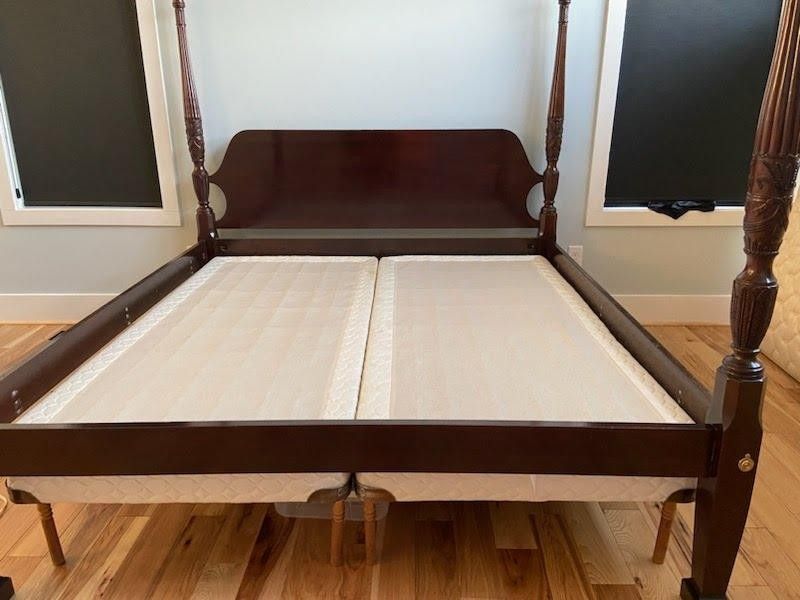King Size Bed Frame and Box Spring 