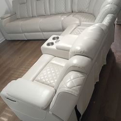 Bluetooth Sofa With Reclining Chairs 