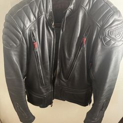 First Gear Leather Motorcycle Jacket
