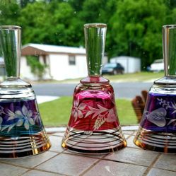 Czech Bohemian Lot Of 3 f Bells