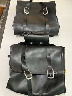 Willie & Max Motorcycle Saddlebags Luggage in Black
