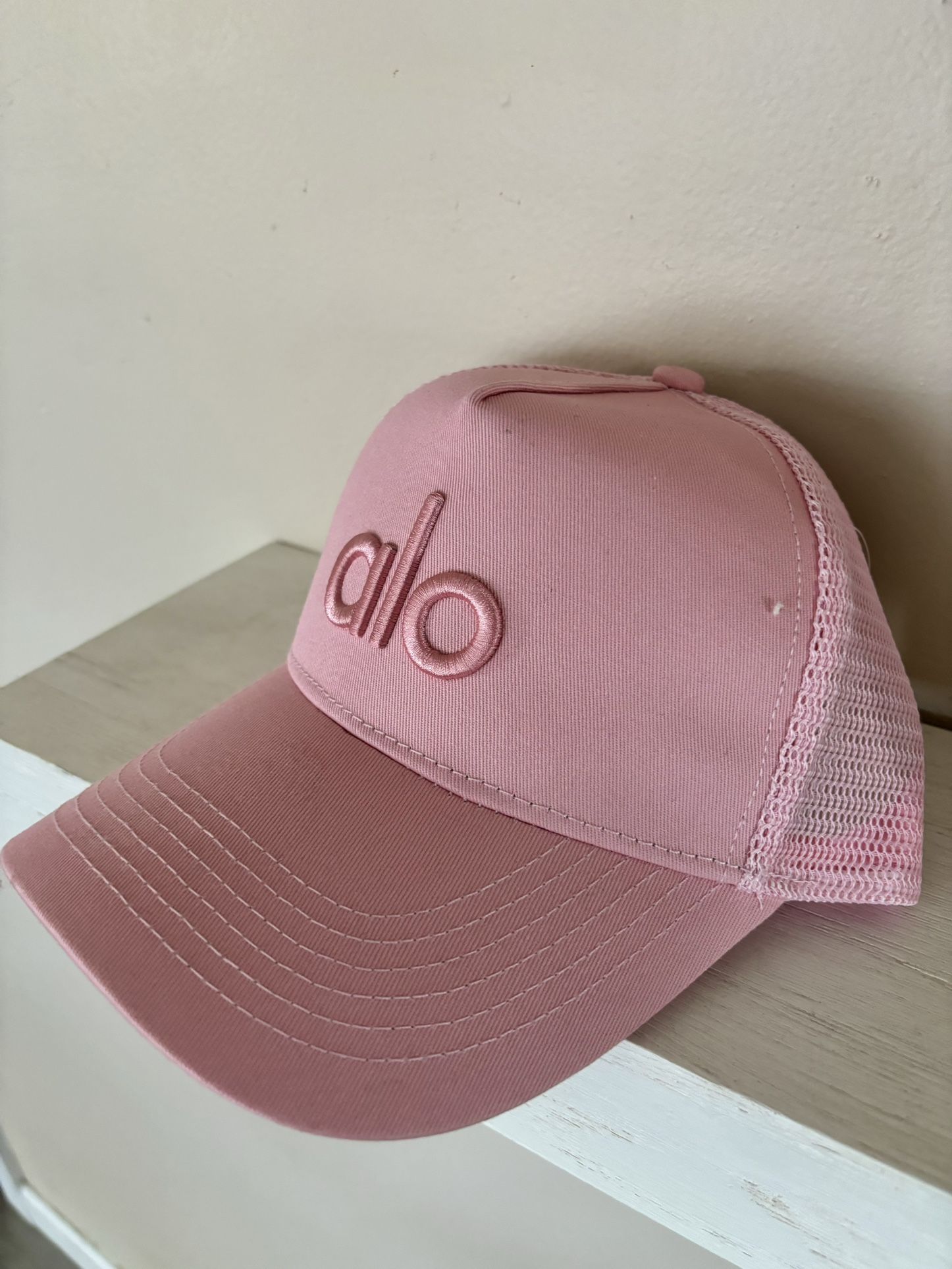 Pink Alo Yoga Trucker SnapBack hat