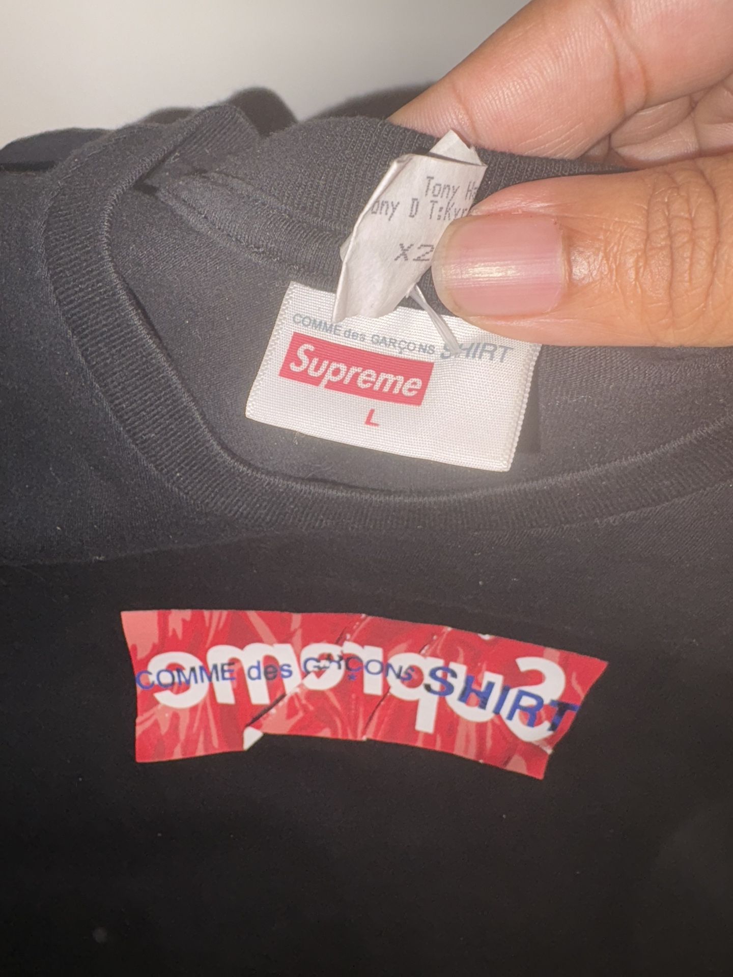 Supreme Comme De Garçons Size L