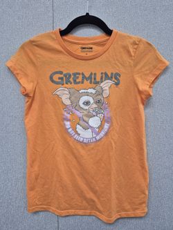Girls orange Gizmo tshirt gremlins movie size XL