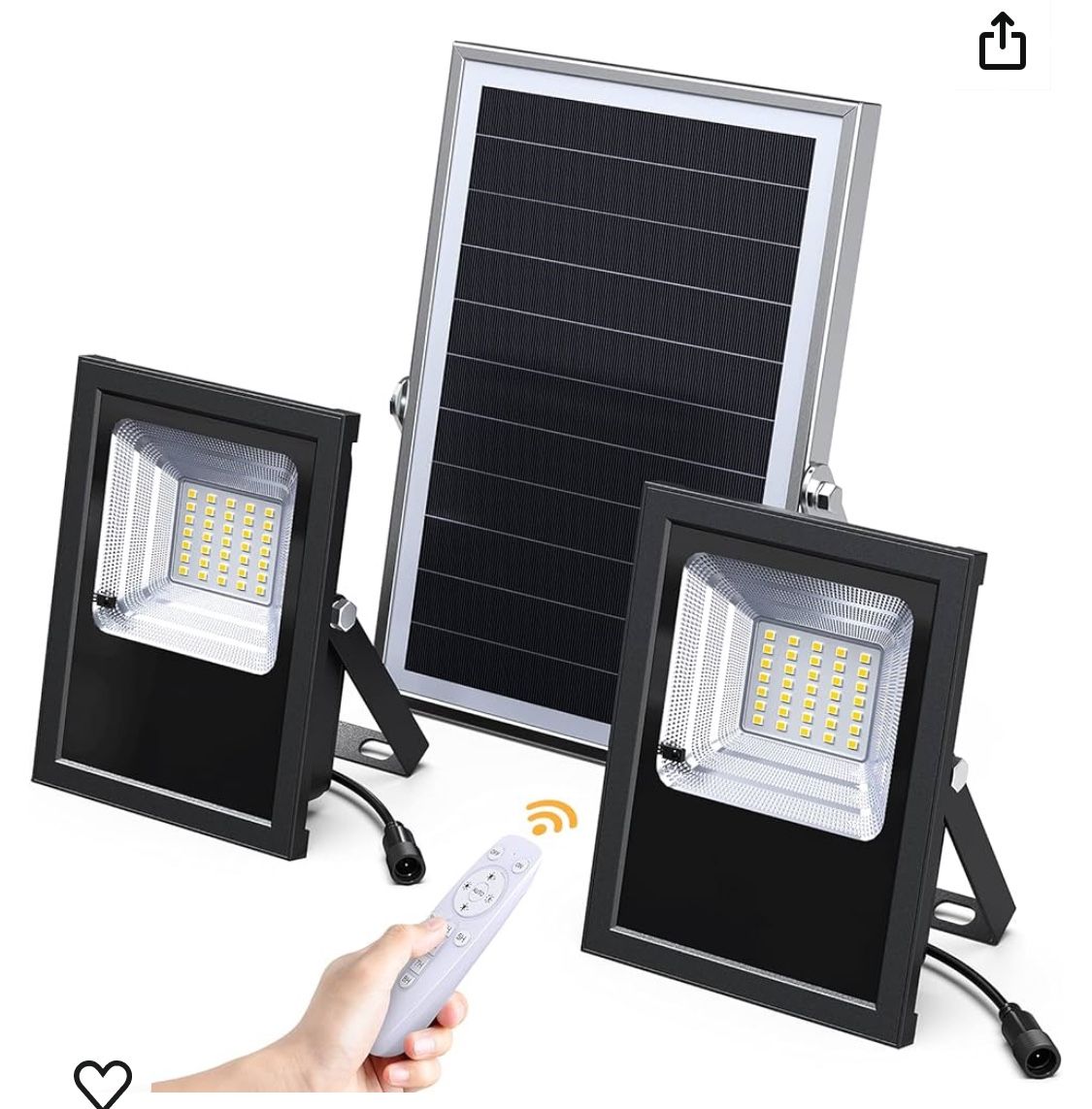 2 Pack 1000LM Solar Flood Light