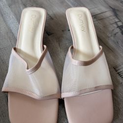 Mesh Mule Heel Sandals Size 7