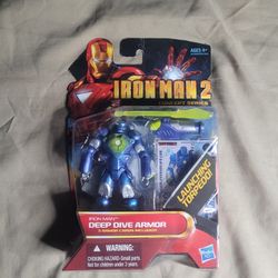 Marvel IRON MAN 2 Deep Dive Armor #06 3.75" Action Figure 2009 Hasbro