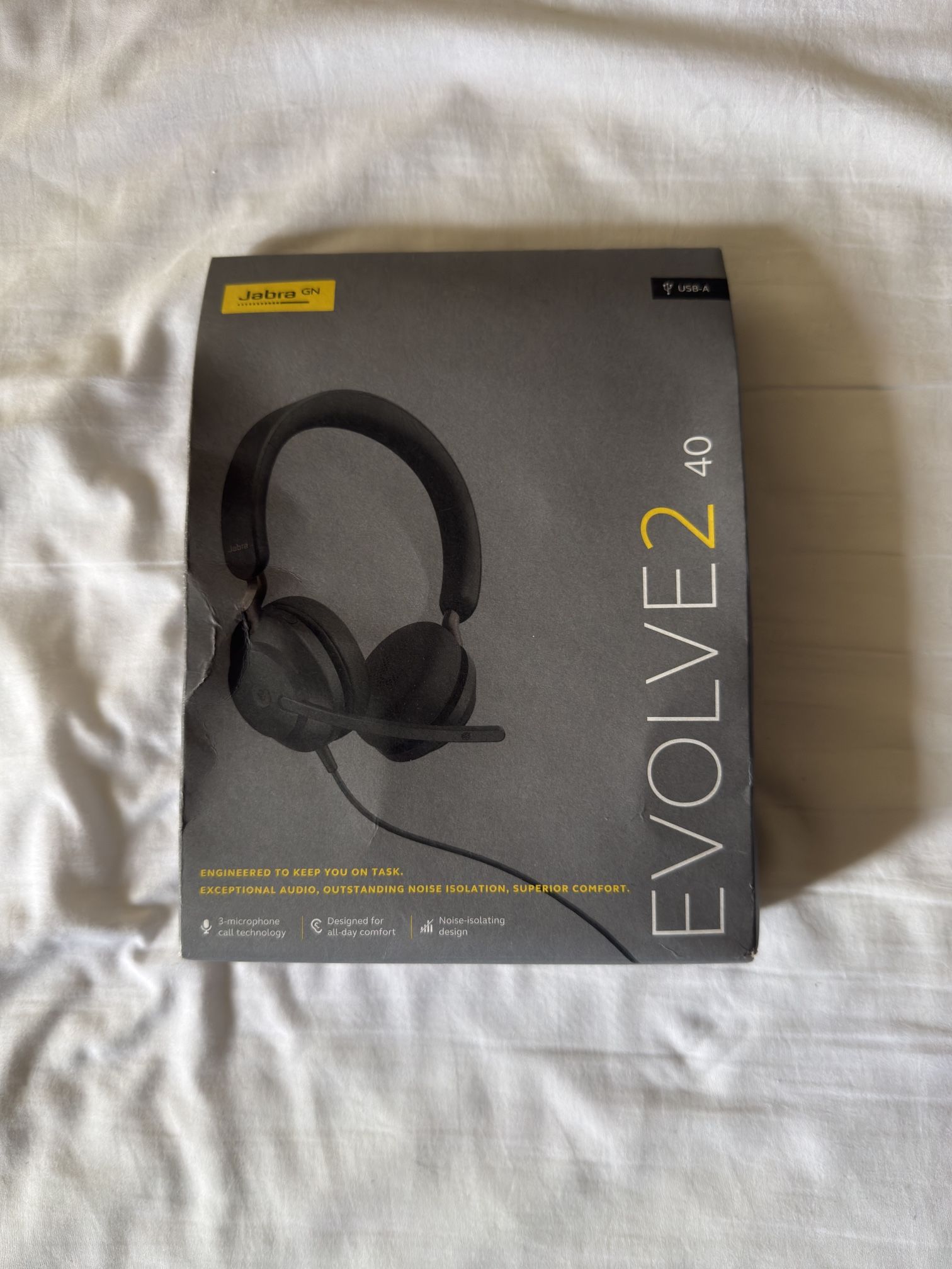 Jabra Evolve2 40 Wired Headset — Brand New in Box