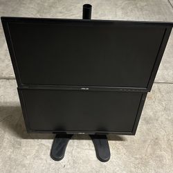 2 Asus Monitors 24” with stand 
