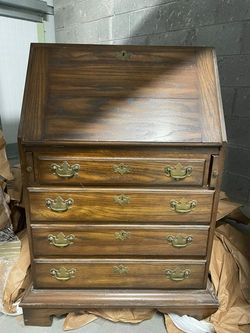 Vintage Pennsylvania House Cherry Chippendale Secretary Writing Desk
