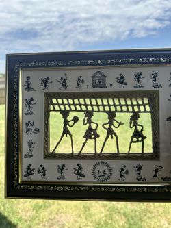 Ethnic Dhokra Wall Art, Tribal Art, Brass Wall Art, IndiaWomen,boho Home