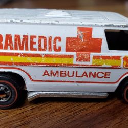 Vintage Hot Wheels Redline Flying Colors - White Paramedic Van