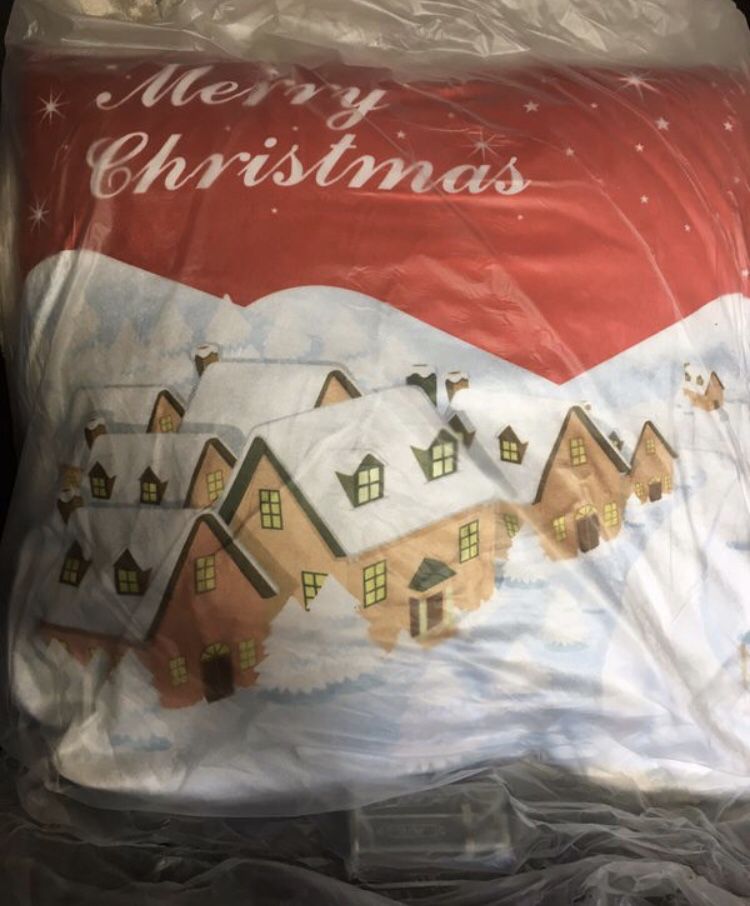 Merry Christmas Snow LED Pillow