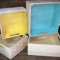 Colorful Wooden Nesting Boxes – $2 Each