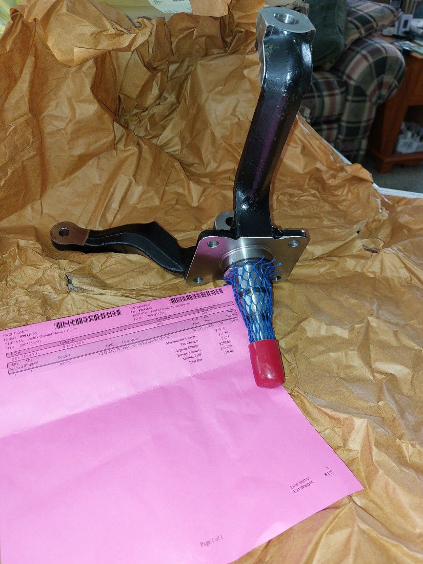 65-66 MUSTANG RIGHT HAND BRAKE SPINDLE