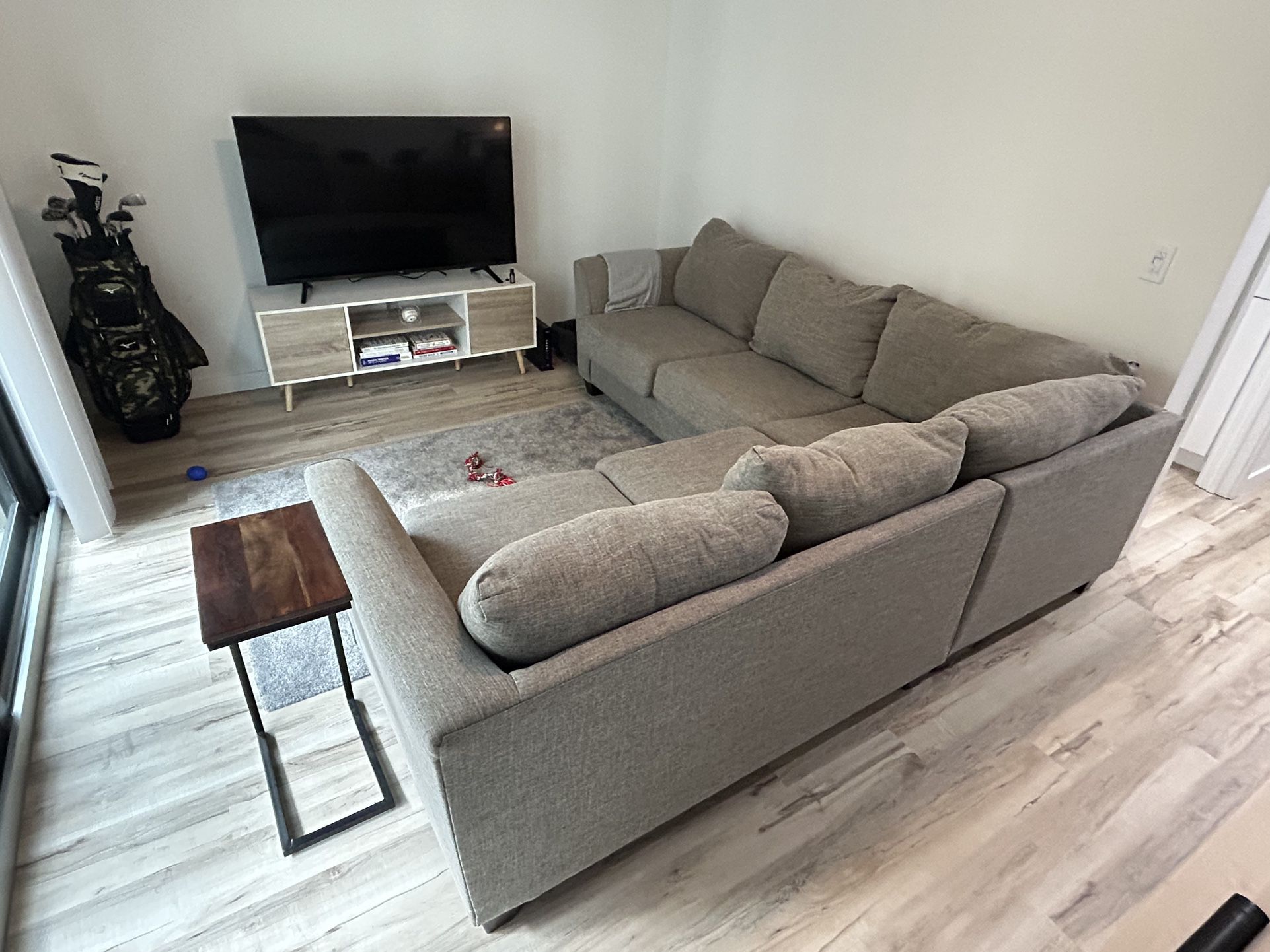 Large Grey sectional Couch For Sale