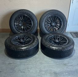 Fuel Off-Road D680 Rebel Matte Black Wheel Wheels Set 275/65 R20 Rims Rim Silverado Sierra 2500 3500