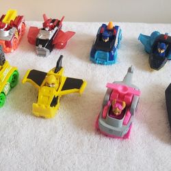 Paw patrol diecast cars and planes 8 total