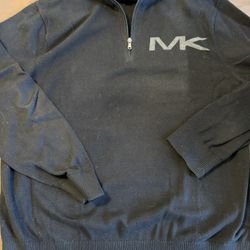 Mens Michael Kors Zip Neck Sweater 